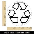 thumbnail image 2 of Recycle Symbol Outline Self-Inking Rubber Stamp Ink Stamper - Fuchsia Ink - Small 3/4 Inch, 2 of 7