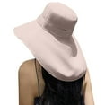 thumbnail image 4 of ZQUUVOU Sun Hat for Women Sun Protection Wide Brim Shawl with Neck Flap Hiking Visor Hat Outdoor Summer Beach Pink, 4 of 5