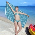 thumbnail image 6 of Coolnut 30"x60" Beach Towel with Travel Bag, Seashells Different Shapes and Starfish Oversized Sand Free Camping Towel Quick Dry Pool Bath Sport Towels, 6 of 6