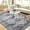 Grey Black, variant on Nanan 9x12 Washable Area Rug, Non-Slip Stain Resistant Low Pile Floor Carpet for Living Room Bedroom Kitchen Entryway, Yellow Blue