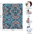 thumbnail image 4 of Blue Ethnic Paisley Pattern Blanket,Comfortable Soft Flannel Throw Blanket,All Season,Warm Lightweight Blankets for Sofa Bed Couch Living Room Chair,30"x40", 4 of 4