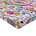 thumbnail image 2 of Ambesonne Pink Fitted Sheet, Music Clef Groovy Doodles, Queen Size, Multicolor, 2 of 3