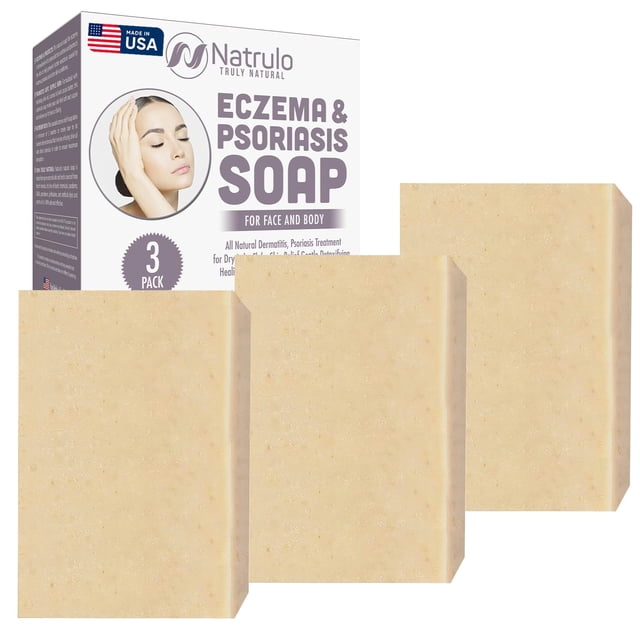 Jabón en barra Natrulo para tratamiento facial y corporal, totalmente natural