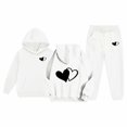 thumbnail image 7 of JAJAHO Girls Sweatsuit 2 Piece Outfits Heart Printed Long Sleeve Hoodie And Sweatpants Jogger Set For Kids 2-13Y, 7 of 7