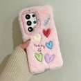 thumbnail image 4 of Allytechgroup Plush Case for Samsung Galaxy A15, Cute Big Heart with Love Camera Lens Kickstand for Girls Women Soft TPU Shockproof Protective Girly for Samsung Galaxy A15, Pink, 4 of 6