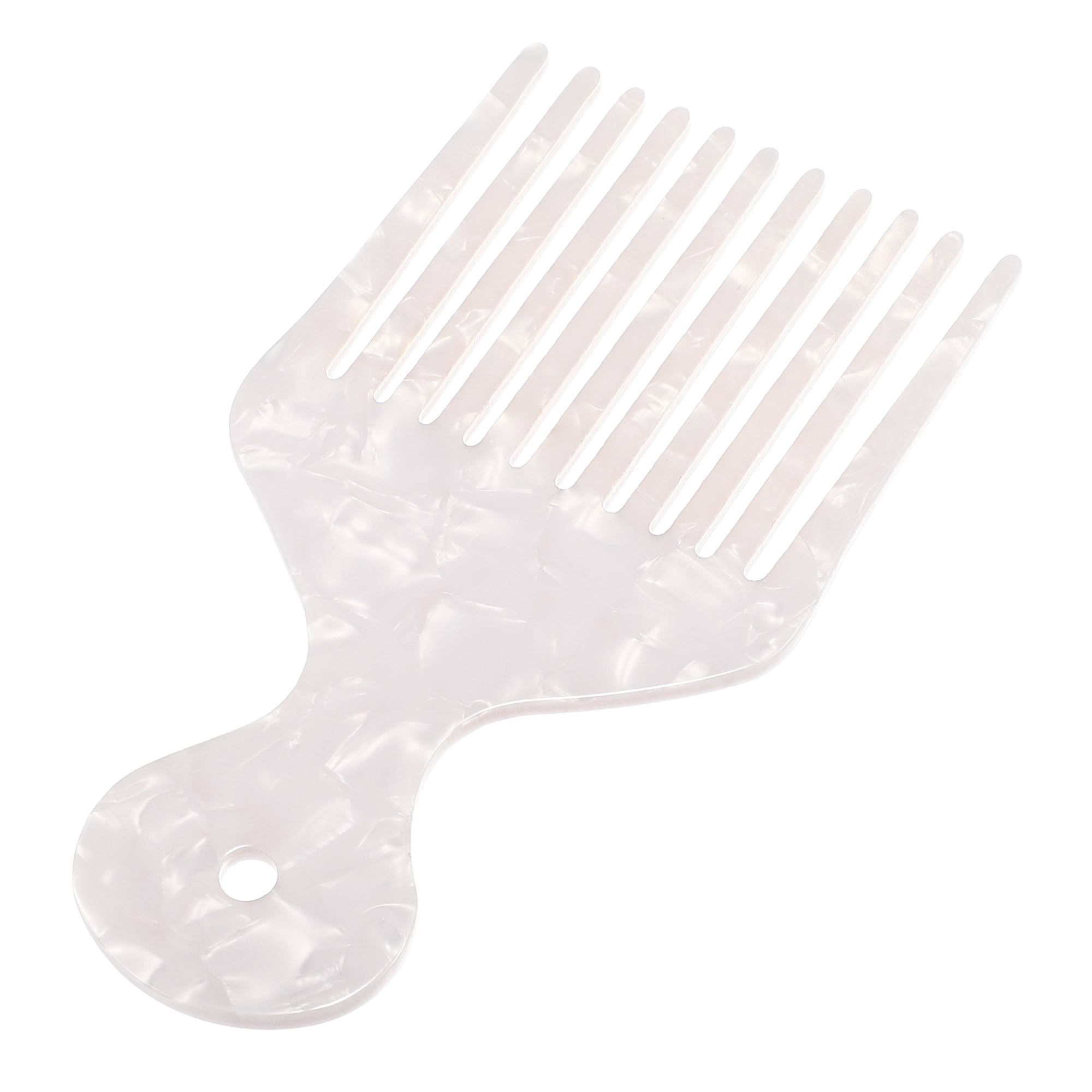 Unique Bargains Wide Tooth Hair Pick Comb Hair Styling Tool for Men Women White 4.8 Inch
