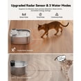 thumbnail image 3 of Fuente de agua para perros FEELNEEDY 8 L de acero inoxidable sin cable, 3 of 9
