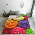 thumbnail image 5 of Pofeuu Brightly Colored Cupcakes Print Ultra-Soft Micro Fleece Blanket,for Bed Or Sofa,All Season Throw Blankets Flannel Blanket-80"x60", 5 of 7