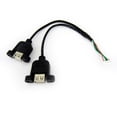 thumbnail image 2 of USB A Dual Female Panel Mount to 1X8 Pin Internal USB Connector - 9 in., 2 of 2