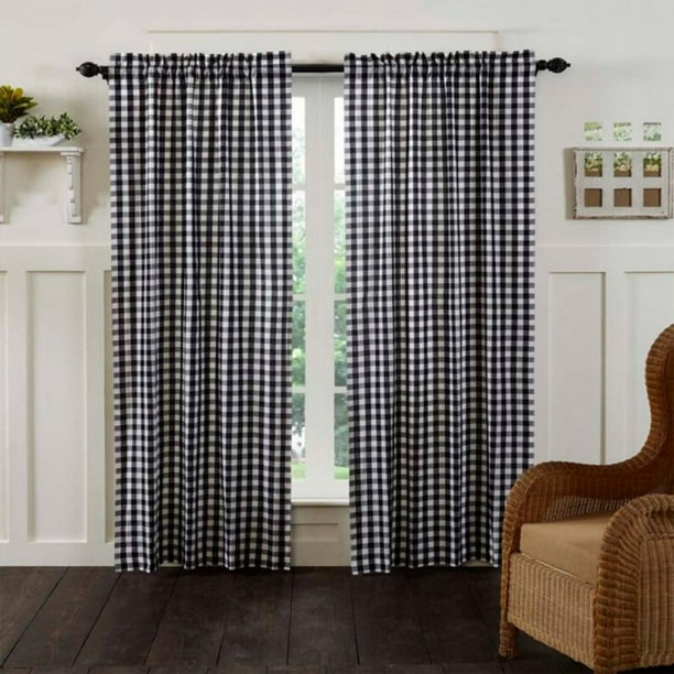 2pcs Plaid Fabric Curtains Pattern Curtain For Living Room Window Decor Size 135 245cm 53 14 96 45 Blue Color Com 2pcs Plaid Fabric Curtains, Blue Plaid Curtain Material