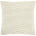 thumbnail image 1 of homeroots home decor 386179 Ivory Textured Broken Stripes Throw Pillow, 1 of 1