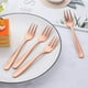 thumbnail image 3 of Tenedor de pastel de acero inoxidable 18/10, tenedor de fruta de 3 puntas, juego de tenedores de oro de 8 piezas, esmalte de espejo ideal para el postre de la fiesta de bodas Adepaton LL-1772-2, 3 of 7