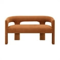 thumbnail image 4 of Lexicon Marais Boucle Fabric Dining Bench in Orange, 4 of 9