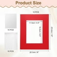 thumbnail image 2 of Uxcell 10Pcs Picture Mat 8"x10" Bevel Cut Frame Mattes with Backing for Display Art Measuring Red, 2 of 7