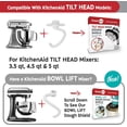 thumbnail image 4 of KneadAce Tilt Head Mixer Dough Shield Compatible with Kitchenaid C Shape Dough Hooks Mixer Accessory Red, 4 of 9