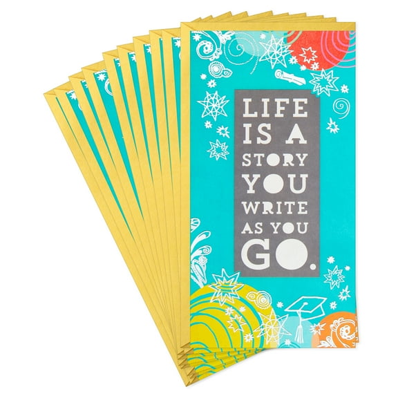 Connections from Hallmark Money Holder Graduation Cards, 10 ct. (Life Is a Story)