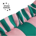 thumbnail image 6 of Mainstays 18" x 18" Pink and Green Ruffle Striped Pillow, 6 of 7