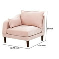 thumbnail image 5 of Rio 33 Inch Modular Single Arm Corner Chair 2 Lumbar Cushions Blush Pink - Saltoro Sherpi, 5 of 5