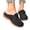 Black, variant on Womens Closed Toe Wedge Sandals Hollow Slip-On Low Heel Arch Support Sandals Summer Breathable Vacation Beach Shoes Pink