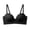 Black, variant on Women's Seamless Underwire Bra Adjustable Thin Strap Side Gather Lift Support Comfort Bustier for Daily Loungewear Lightweight Workout Casual