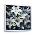 thumbnail image 2 of Designart "Charming Pure Beauty Of White And Blue Lilies" Lilies Floater Framed Canvas Wall Art, 2 of 5