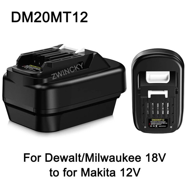 Adaptador para De.walt 20V y para Mil*wau.kee Batería de 18V Convertir a para Ma.kita 12V Max CXT Ion de Litio BL1021B BL1016 Baterías, Funciona para Ma.kita Herramienta Eléctrica Inalámbrica de 1...