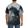 thumbnail image 3 of Fotbe Valley Gray Dragon Camisa Estampada de Manga Corta para Hombre, Casual de Verano, Estilo Playero, Sin Arrugas-Large, 3 of 5
