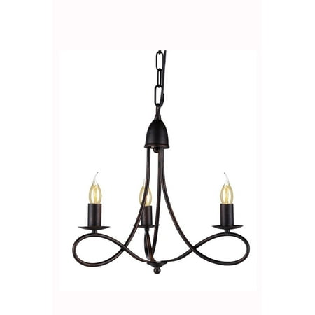 Lyndon Furniture New Product Elegant Lighting & Furniture The Lyndon Collection 3 Light Finest Crystal Pendant Ceiling Fixture in Dark Bronze Finish 1452D18DB Sold By VaasuHomes ()