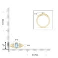 thumbnail image 4 of Angara Natural 1 Ct. Aquamarine with Diamond Vintage Inspired Ring in 14K Yellow Gold for Women (Ring Size: 3), 4 of 9