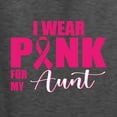 thumbnail image 2 of Wild Bobby, I Wear Pink for My Aunt Survivor, Breast Cancer Awareness, Front and Back Men Graphic Tee, Heather Black, Large, 2 of 4