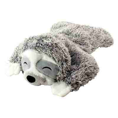Cuddle & Toss Sloth Plush Squeaks Dog Toy - Gray - L - Boots &