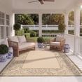 thumbnail image 3 of Safavieh Courtyard Steve Oriental Indoor/Outdoor Area Rug, Natural/Olive, 5'3" x 7'7", 3 of 10