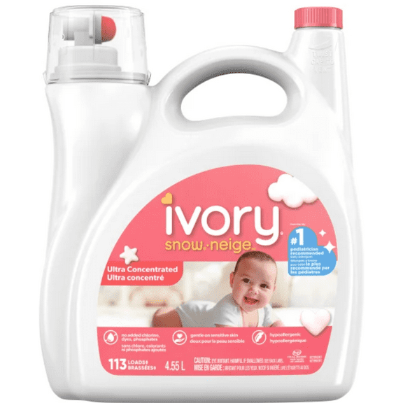 Ivory Snow Newborn Liquid Laundry Detergent, 113 Wash Loads