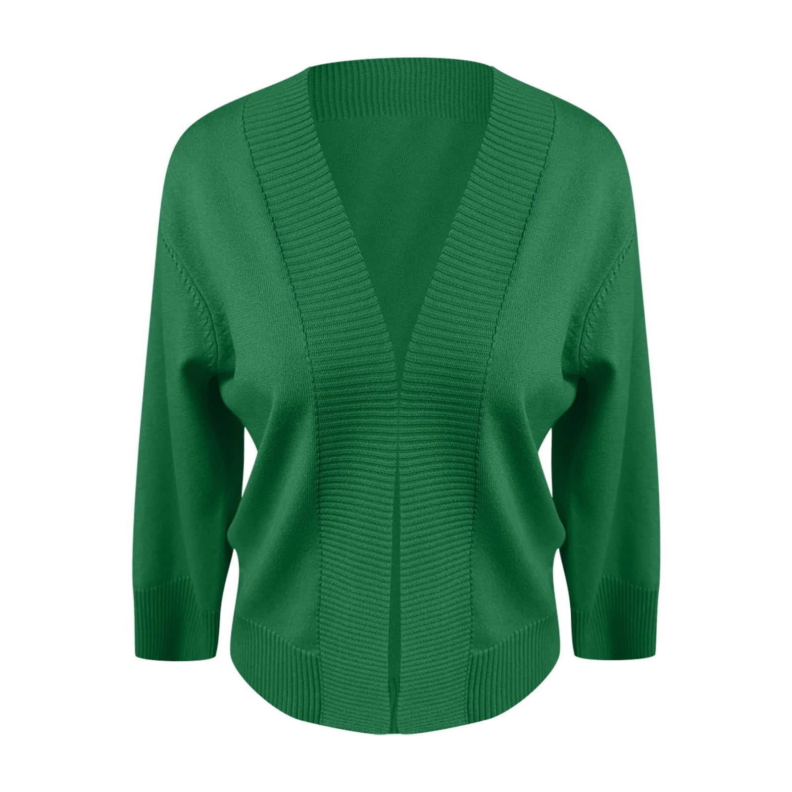 Women's Lightweight Open Front Cardigan 3/4 Sleeve Soft Knit