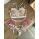 thumbnail image 1 of Lencería sexy popular europea y americana para mujer, sujetador con aro de acero de malla, tanga de encaje, traje sexy, 1 of 6