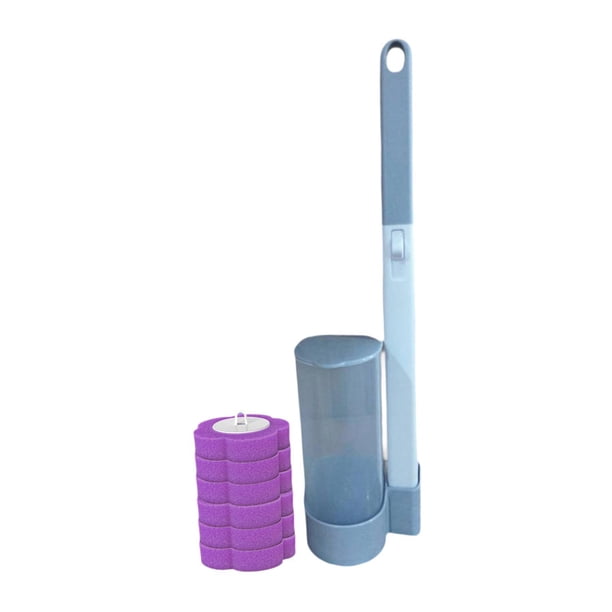 Juego de cepillos de baño eficientes, mantenimiento del baño con 6 recambios, herramientas de limpieza. Lavanda