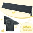 thumbnail image 6 of Bed Wedge Pillow for Headboard,Bed Gap Filler,Queen Size 60"x10"x6",Grey, 6 of 7