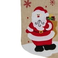 thumbnail image 3 of Northlight 19" Burlap Standing Santa With Present Bag Christmas Stocking, 3 of 4