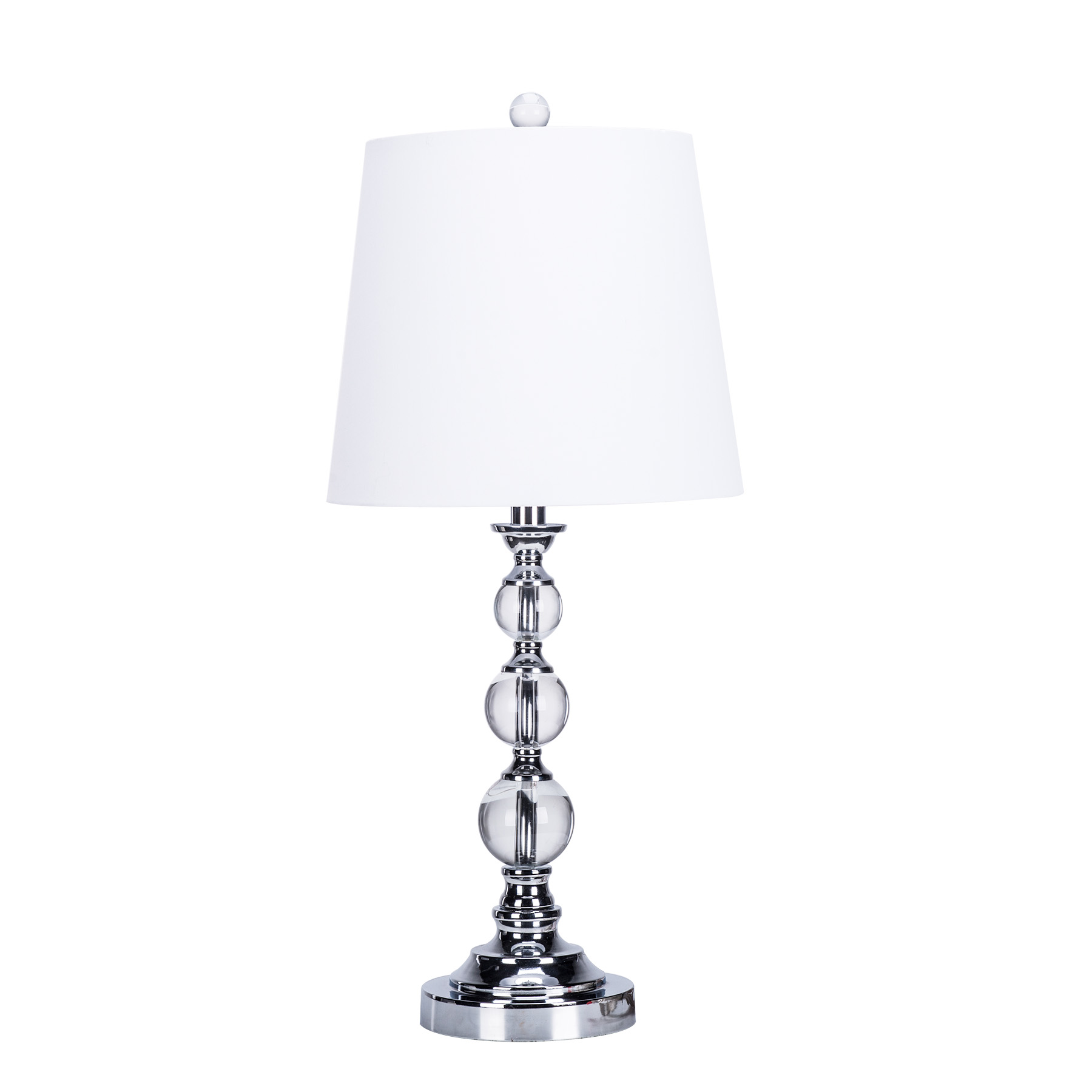 stacked glass ball table lamp