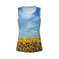 thumbnail image 5 of Goofa Blooming Sunflower Field Printed Womens Workout Tops for Women Sleeveless Yoga Shirts Athletic Running Tank Tops Sleeveless Gym Clothes Workout Apparel-X-Large, 5 of 9