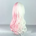 thumbnail image 4 of Unique Bargains Wigs for Women 22" White Pink Curly Wig with Wig Cap, 4 of 6