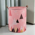 thumbnail image 7 of Large Hamper - Large Sized Storage Baskets with Handle, Collapsible & Convenient Home Organizer Containers for Kids Toys, Baby Clothing, Round - Color Triangle, 7 of 7