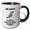 Black/White, variant on 3drose, in Love with My African Grey Parrot Cute Card with Parrot, 11oz Magic Transforming Mug
