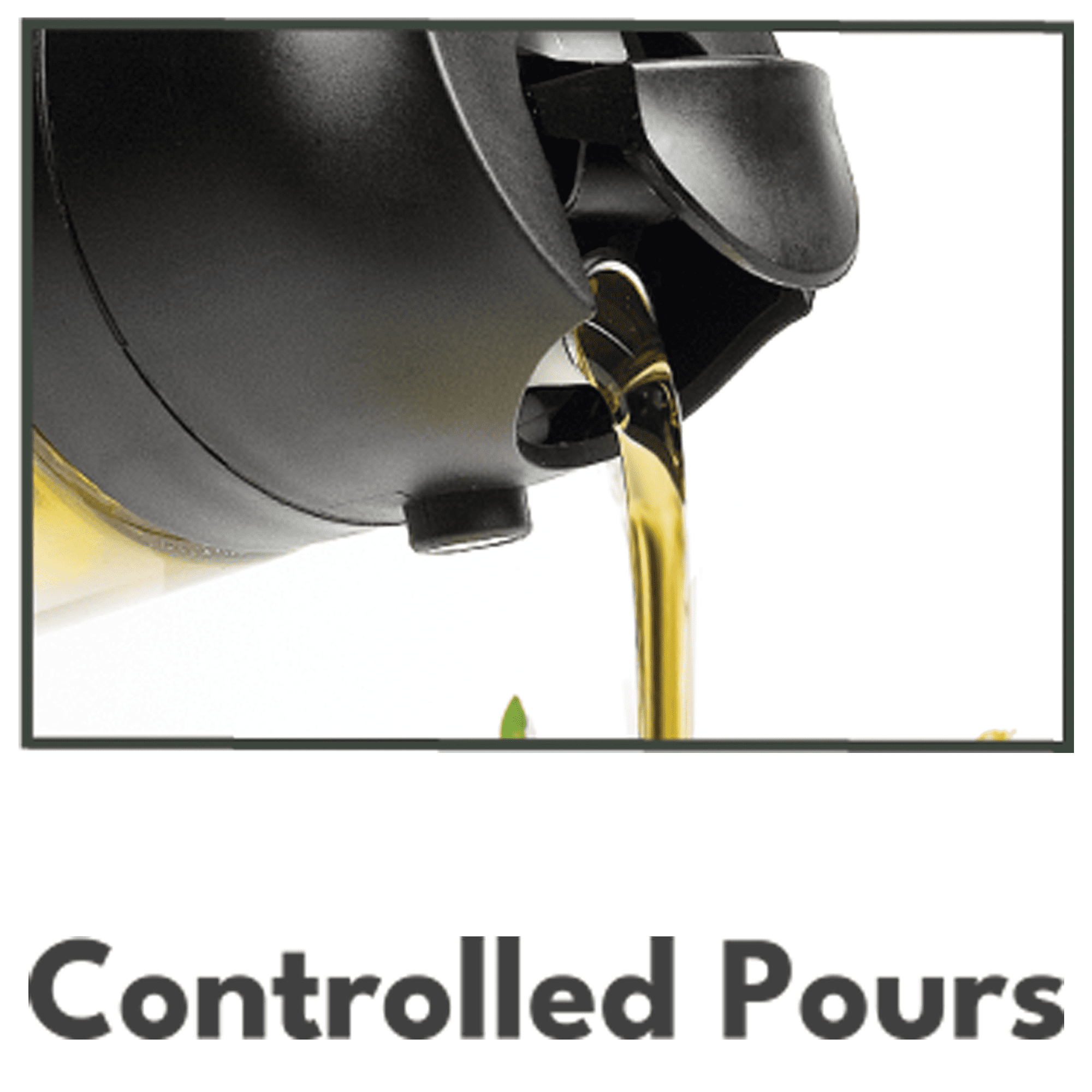 Olive Glow 2-in-1 Oil Spray & Pour Dispenser, Leakproof and Refillable Glass Bottle for Cooking