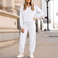 thumbnail image 5 of Leidass Womens 2 Piece Tracksuit Set Zip Up Hoodie and Jogger Pants Casual Lounge Set Long Sleeve Hooded Sweatshirt White XL, 5 of 6