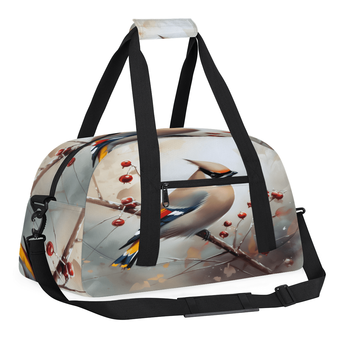 Herdesigns Birds Sports Duffle Bag for Women & Men, Vintage Gym Bag Dance Bag Overnight Bag Carry On Weekender Travel Bag