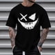 thumbnail image 1 of Blusas y camisas de manga corta con cuello redondo para hombre, blusas casuales de verano a la moda con cuello redondo y estampado para hombre., 1 of 4
