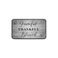 thumbnail image 2 of Grateful Thankful Blessed Kitchen Rug Set Of 2 - Grey Non-Slip Cushioned Comfort Mats for Kitchen Floor, Farmhouse Thanksgiving Decor - Sizes 17"x47" and 17"x30", 2 of 7