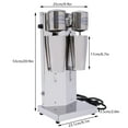 thumbnail image 2 of TOOL1SHOoo Milk Shaker 110V Machine Commercial Stainless Steel Milk Shaking Machine Double Head Drink Mixer Smoothie Milk, Silver, 2 of 15