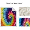 thumbnail image 3 of Tie Dye Blanket Gifts for Women - Unique Rainbow Presents for Girls Sister Christmas Birthdays Valentines Super Soft Plush Warm Kids Adults Sherpa Throw Decor Bedroom Living Room Couch 50"x60", 3 of 6